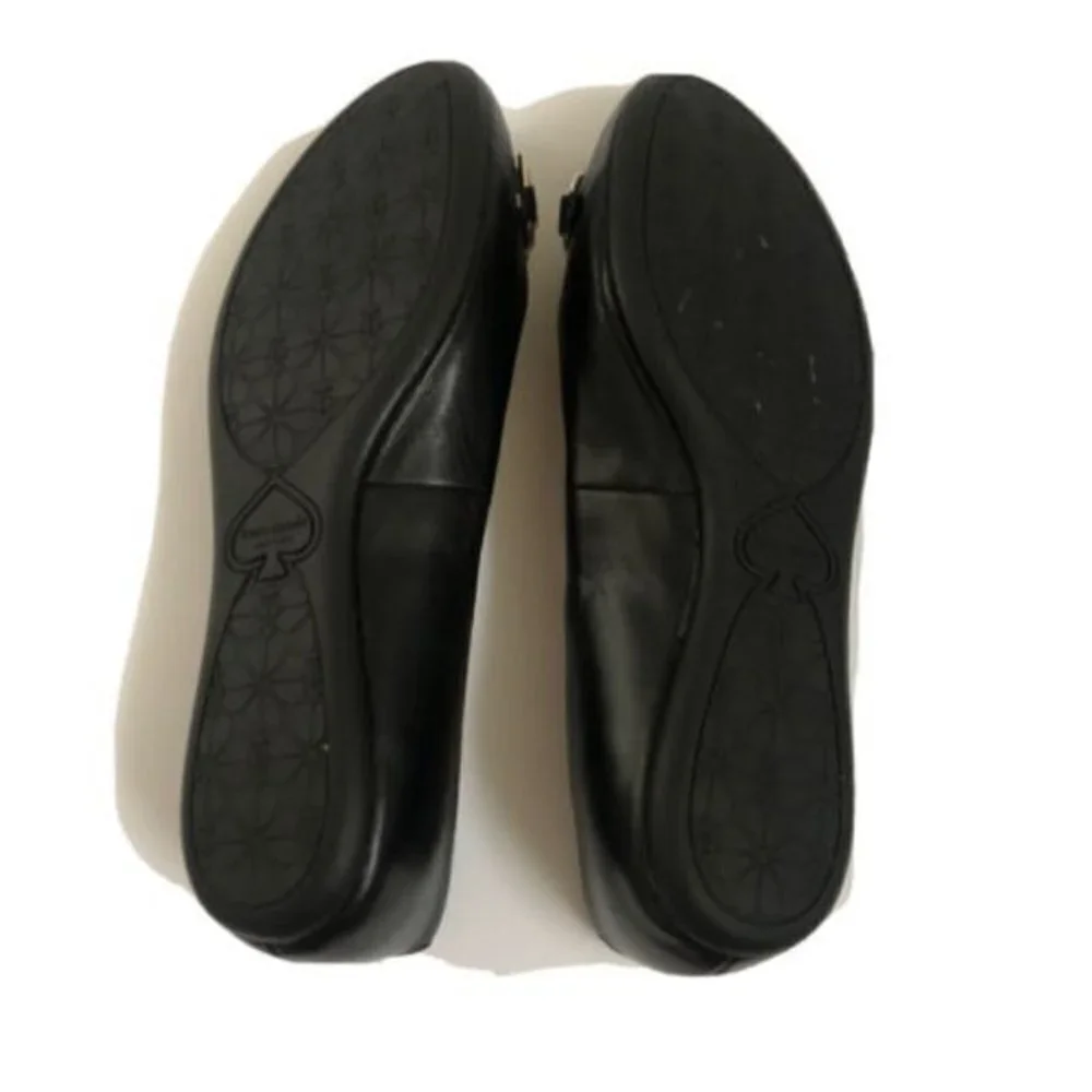 Kate Spade Women's Shoes 6B Black Leather Ballet Flat slip ons